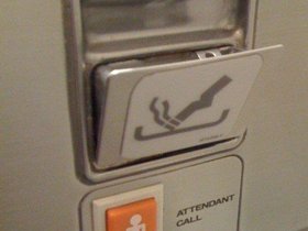 Although smoking is prohibited in the lavatories,.jpg